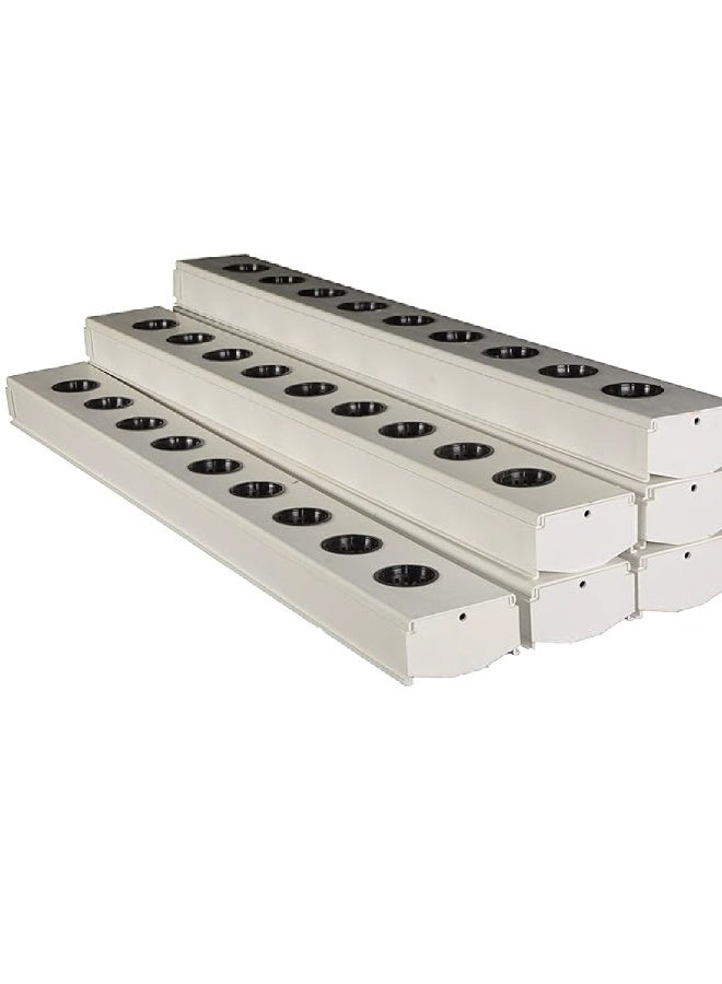 نظام زراعة مائية (هيدروبونيك) – أنابيب NFT للزراعة المائية في الحدائق الداخلية والخارجية، صديق للبيئة وآمن للاستخدام، عبوة من 6 قطع مناسبة لزراعة أنواع مختلفة من النباتات باستخدام نظام الزراعة المائية - Image 1